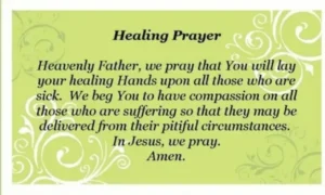 Prayer for Healing