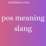 pos meaning slang