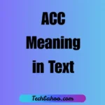 ACC Meaning in Text